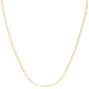 14K Gold Sole Medium Paperclip Chain
