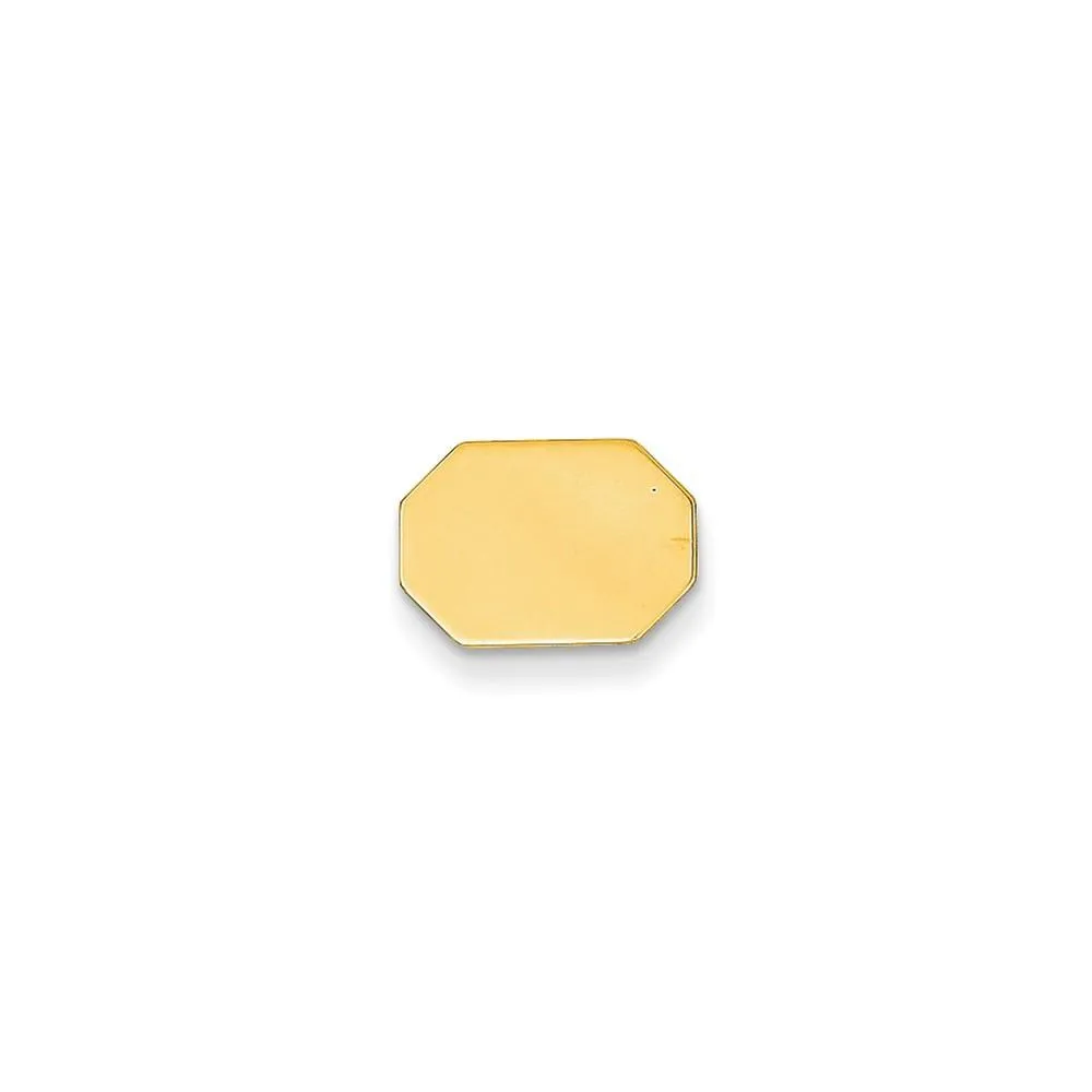 14k Yellow Gold Solid Octagon Design Tie Tac