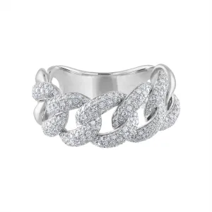 14KT GOLD DIAMOND LINK RING