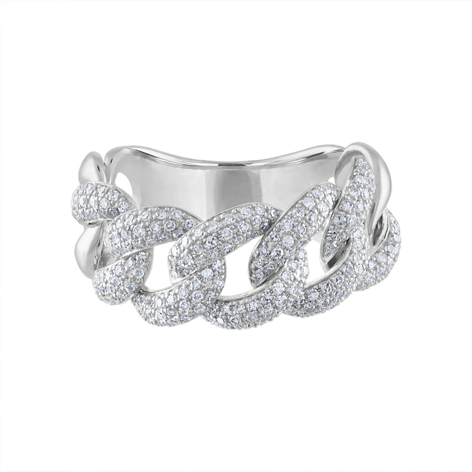 14KT GOLD DIAMOND LINK RING