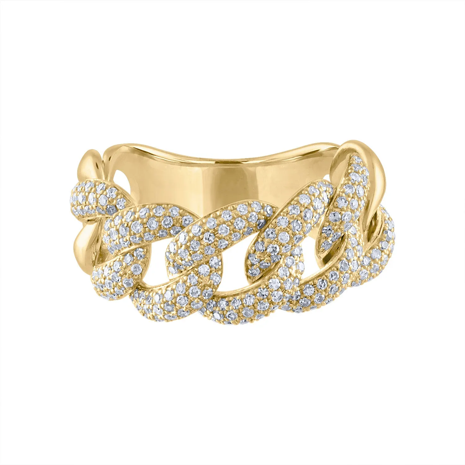 14KT GOLD DIAMOND LINK RING