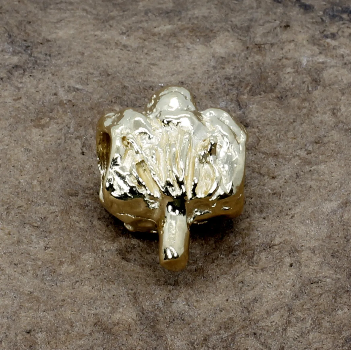 14kt Gold Vermeil Cotton Boll Slide Charm