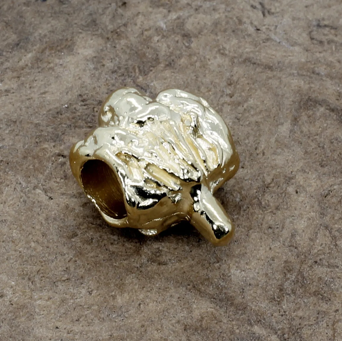 14kt Gold Vermeil Cotton Boll Slide Charm