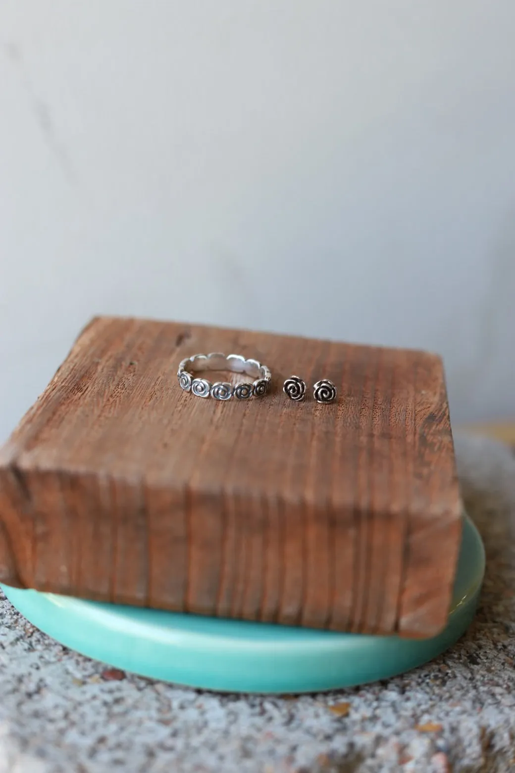 22418 SILVER ROSE RING