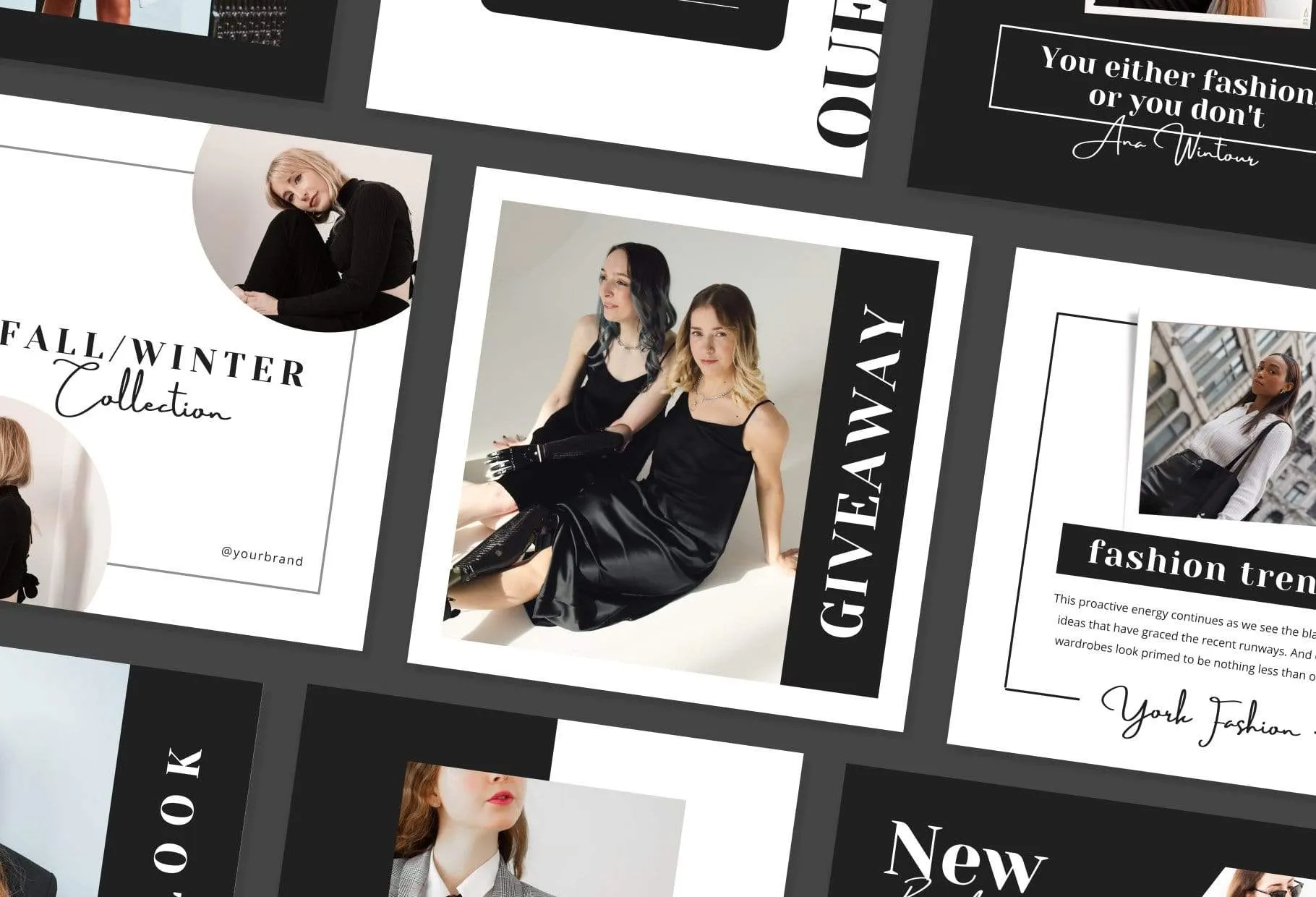 30 Luxury Fashion Instagram Post Canva Templates