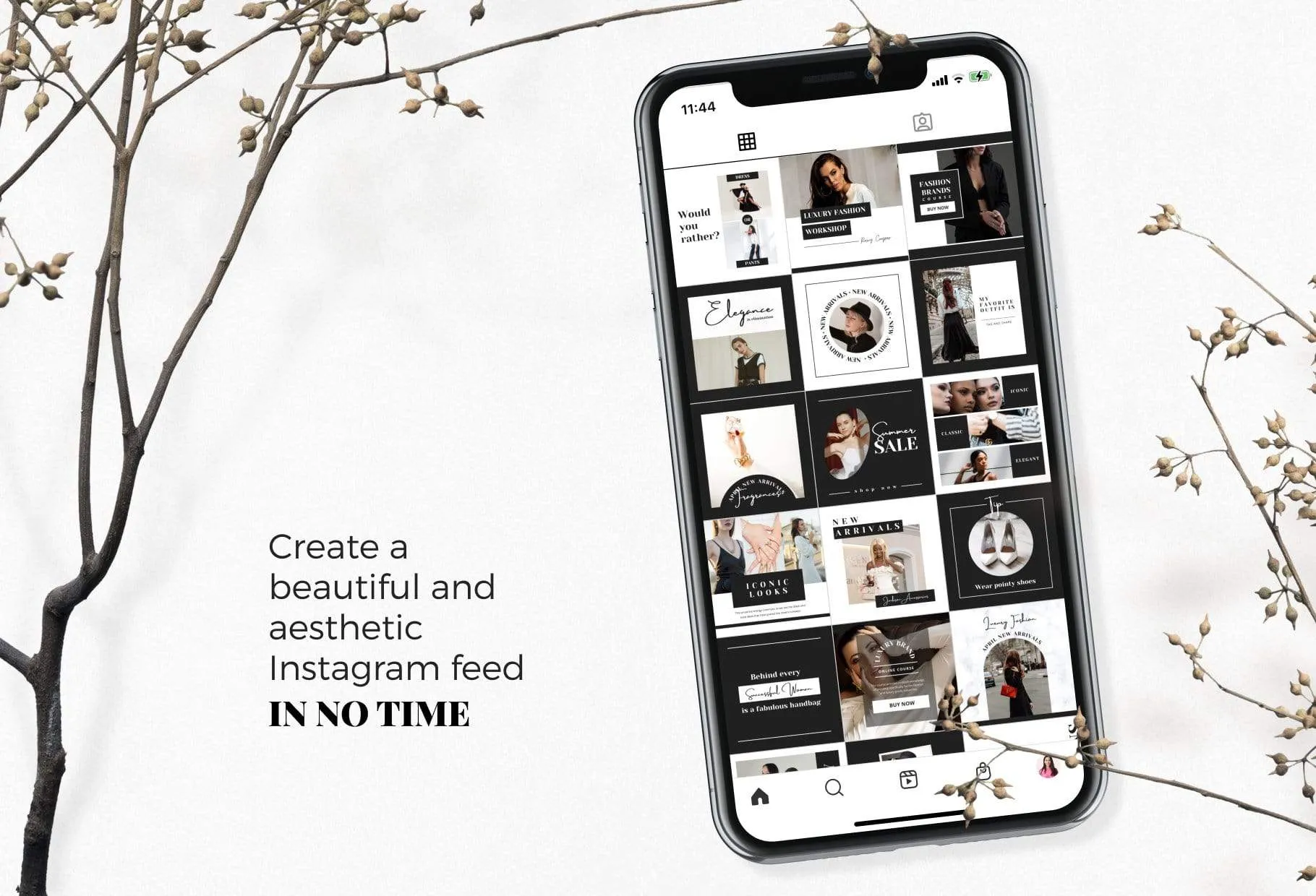 30 Luxury Fashion Instagram Post Canva Templates