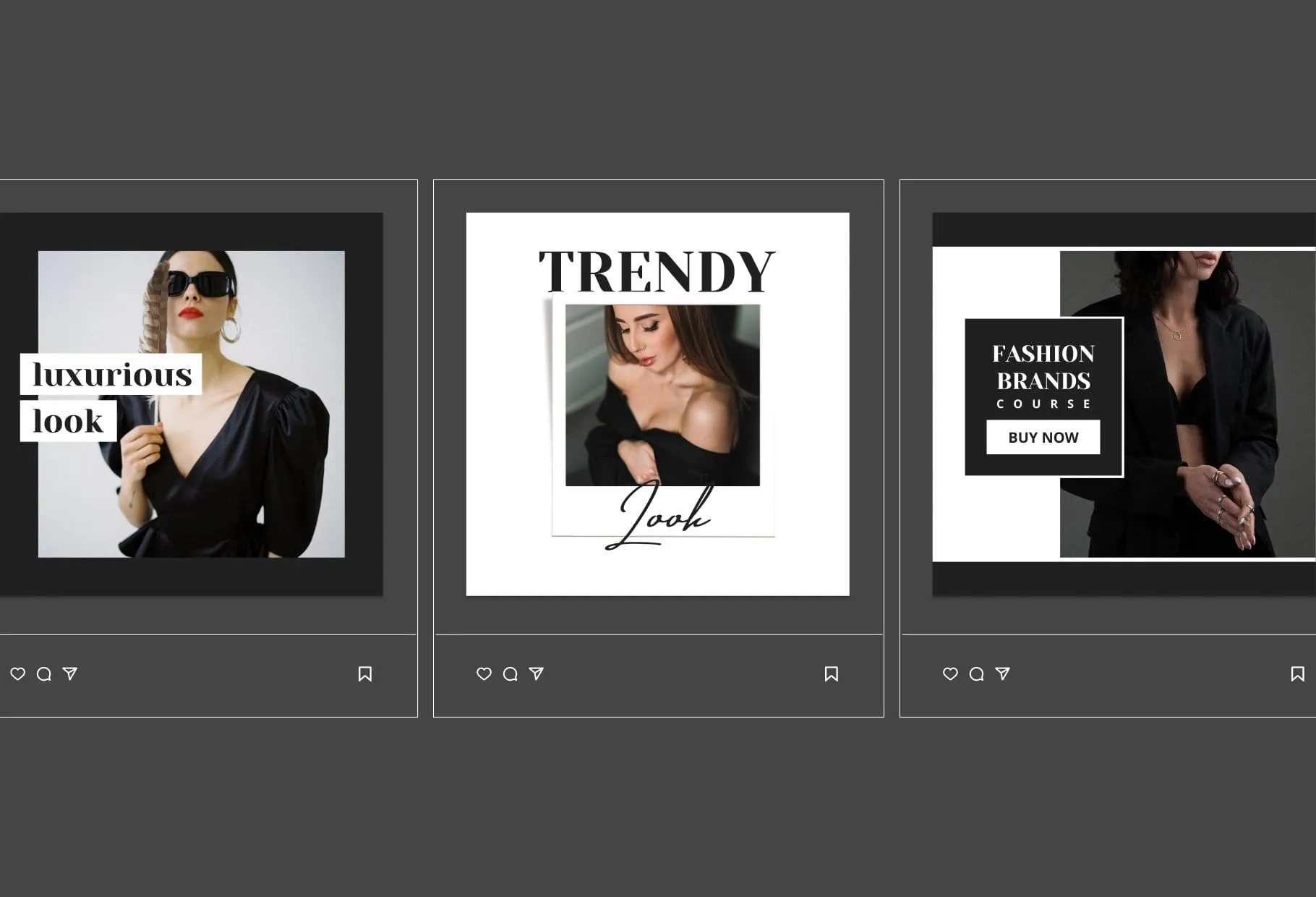 30 Luxury Fashion Instagram Post Canva Templates