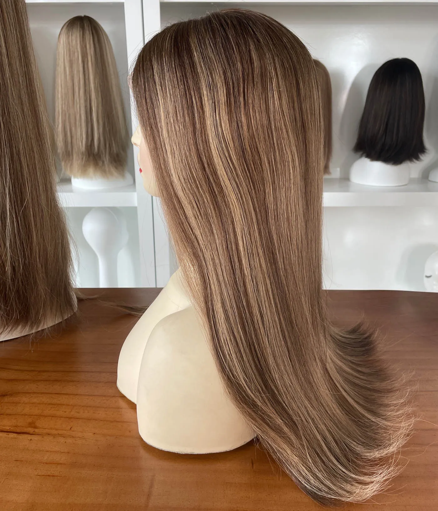 #4/6 With Highlights Classic Color Lace Top Wig - #Blimi