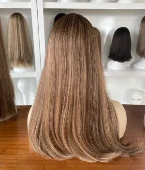 #4/6 With Highlights Classic Color Lace Top Wig - #Blimi