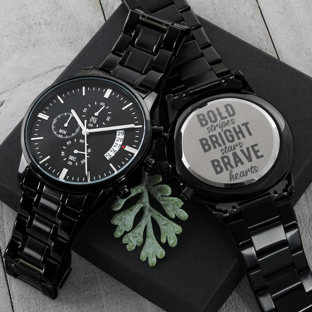 4th Of July USA Watch Gift For Husband - Engraved