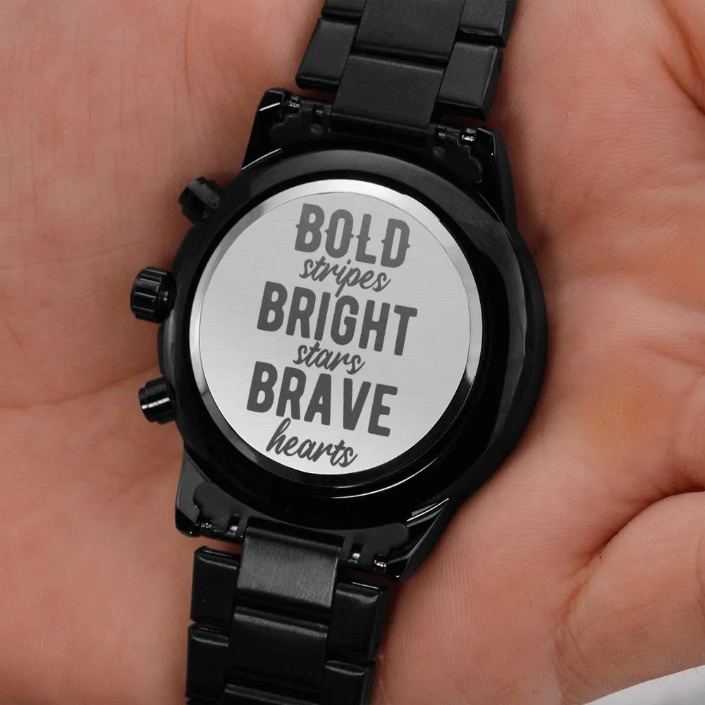4th Of July USA Watch Gift For Husband - Engraved