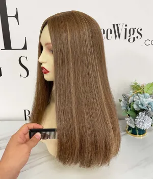 #8/14 - Cuticles Human Hair Silk Base Topper