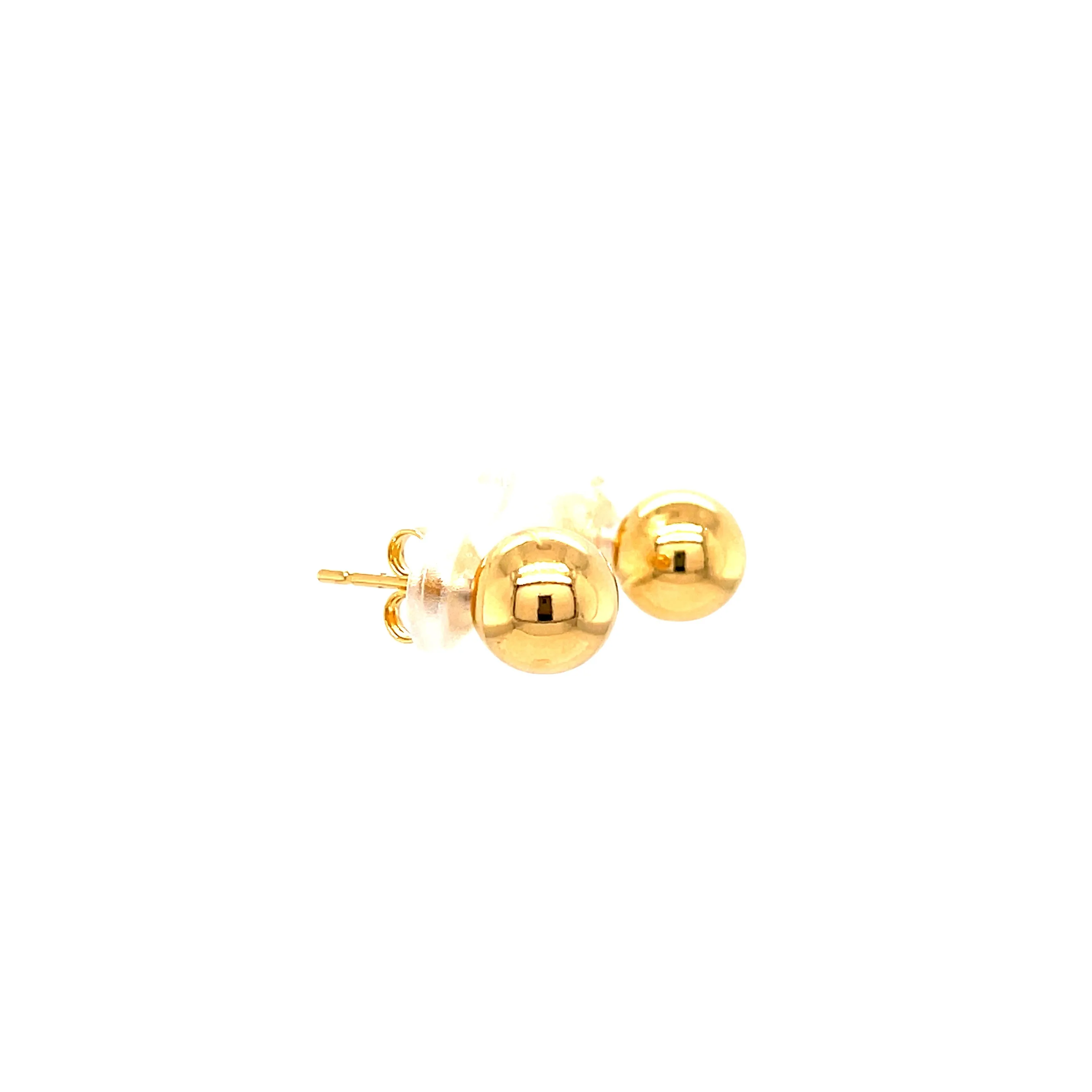 8mm Round Ball Stud Earrings 14k Gold filled