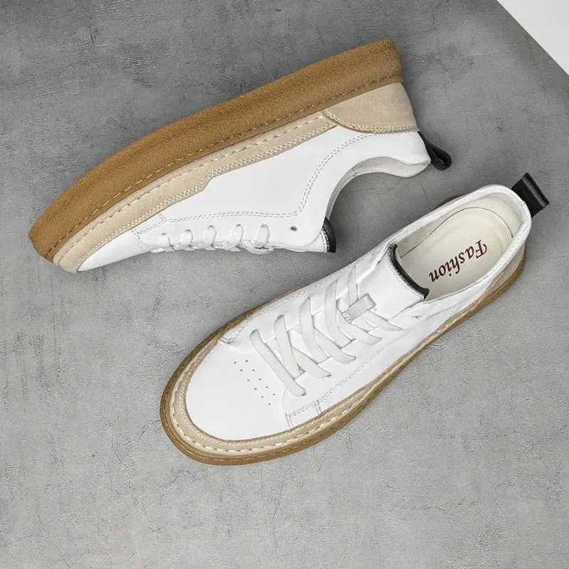 ADVBRIDGE  -  Luxury Brand Men's Shoes Italian High Quality Leather Casual Shoes New Business All-match Men Sneakers Non-slip Skateboard shoes