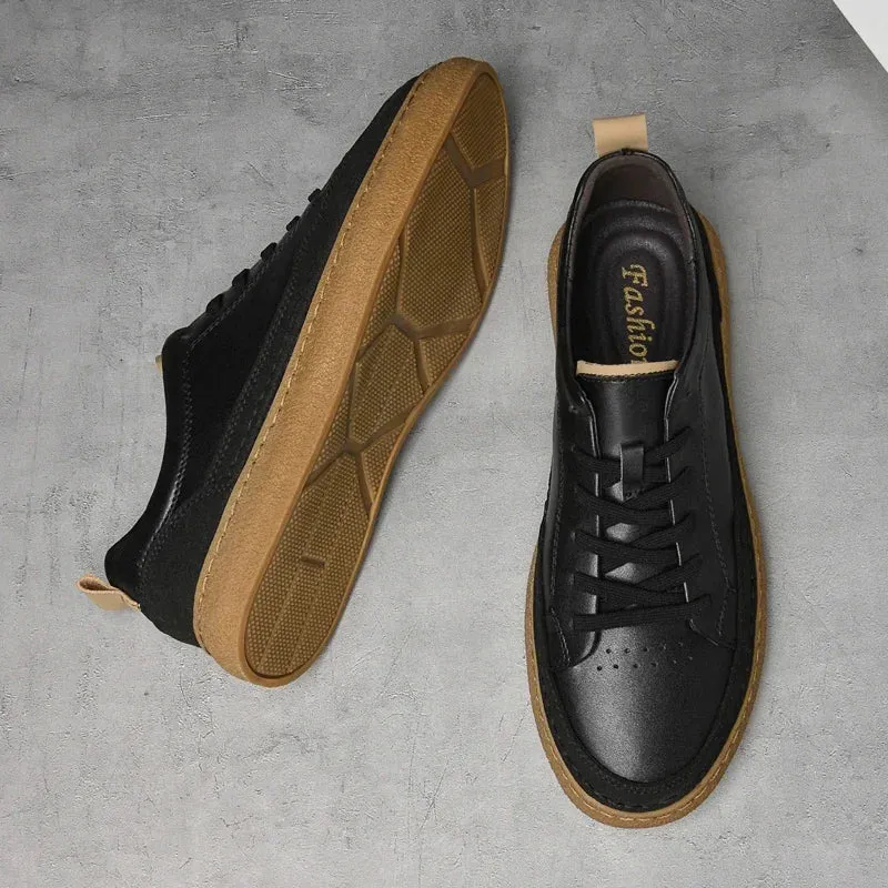 ADVBRIDGE  -  Luxury Brand Men's Shoes Italian High Quality Leather Casual Shoes New Business All-match Men Sneakers Non-slip Skateboard shoes