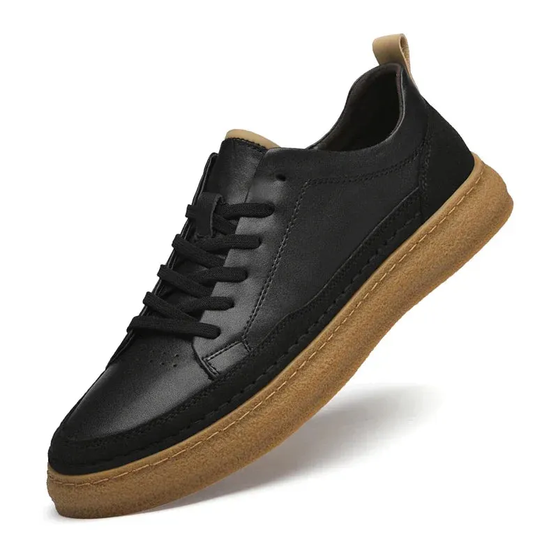 ADVBRIDGE  -  Luxury Brand Men's Shoes Italian High Quality Leather Casual Shoes New Business All-match Men Sneakers Non-slip Skateboard shoes