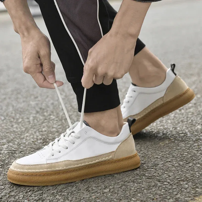ADVBRIDGE  -  Luxury Brand Men's Shoes Italian High Quality Leather Casual Shoes New Business All-match Men Sneakers Non-slip Skateboard shoes