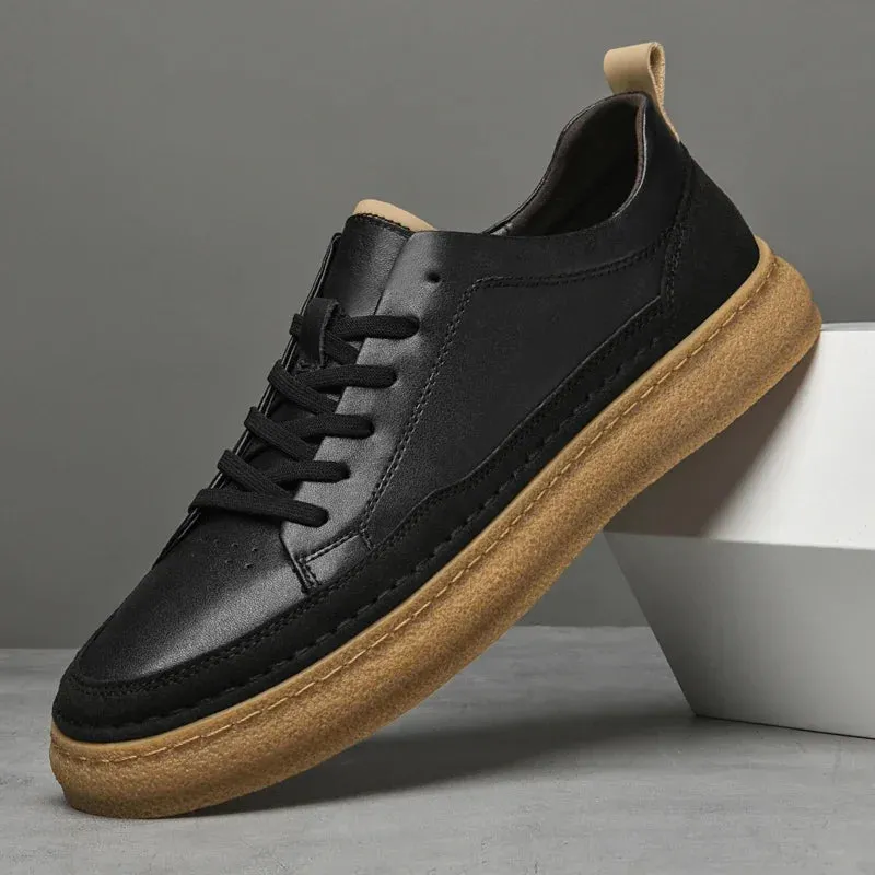 ADVBRIDGE  -  Luxury Brand Men's Shoes Italian High Quality Leather Casual Shoes New Business All-match Men Sneakers Non-slip Skateboard shoes