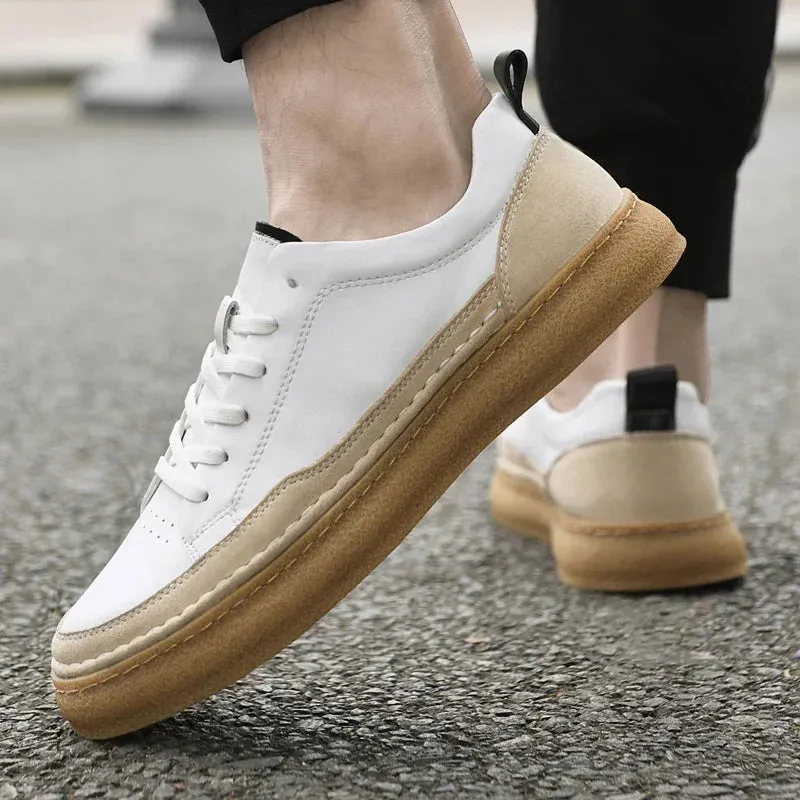 ADVBRIDGE  -  Luxury Brand Men's Shoes Italian High Quality Leather Casual Shoes New Business All-match Men Sneakers Non-slip Skateboard shoes