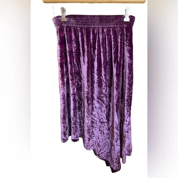 Alice   Olivia Angelique Silk Blend MIDI Slit velvet skirt size 4