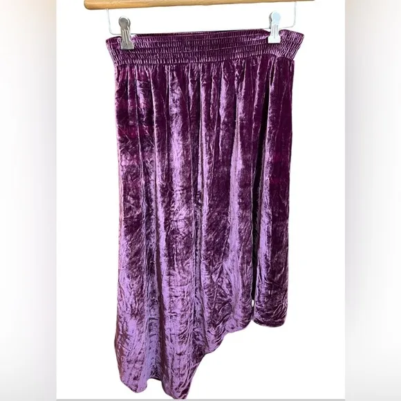 Alice   Olivia Angelique Silk Blend MIDI Slit velvet skirt size 4