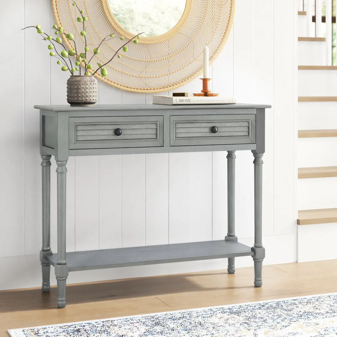 Amondre 36'' Console Table Highland Dunes Color: Distressed Gray