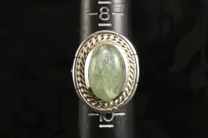 Aquamarine Sterling Silver Ring Size 9