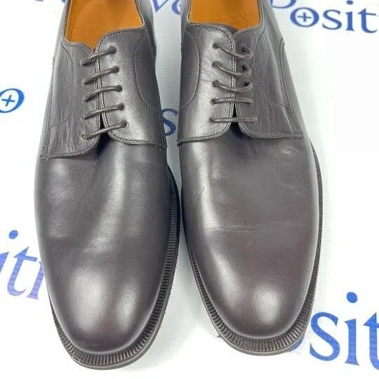 Bally Salfano Chocolate Leather Derby Shoes w/ Defect