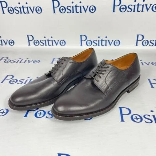 Bally Salfano Chocolate Leather Derby Shoes w/ Defect