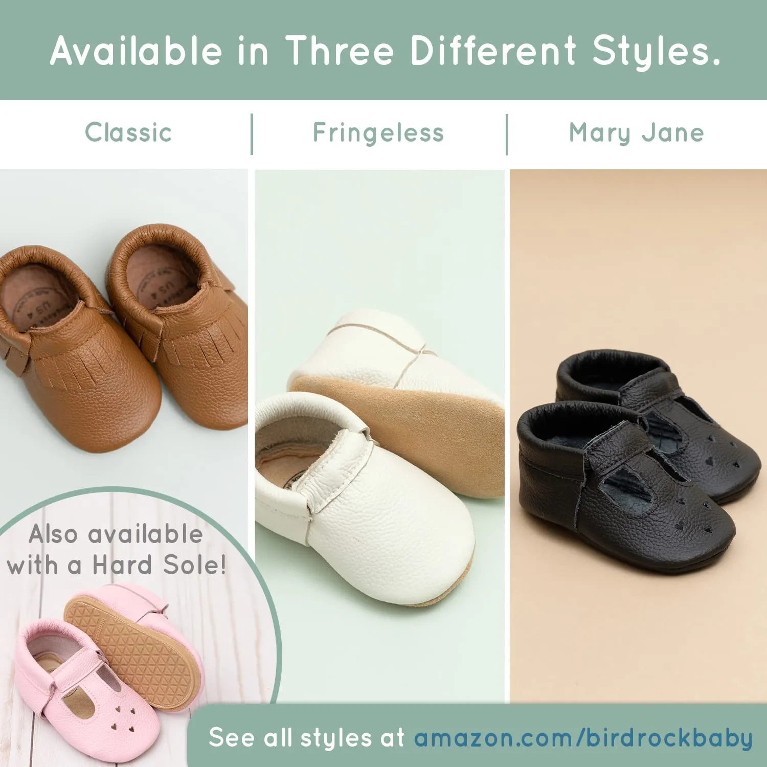 BirdRock Baby Moccasins - 30  Styles for Boys & Girls! Every Pair Feeds a Child (US 2, Seafoam Green)