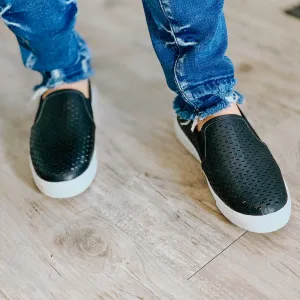 Black slip on sneaker