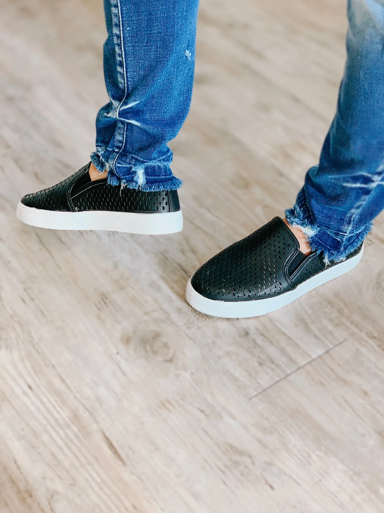Black slip on sneaker
