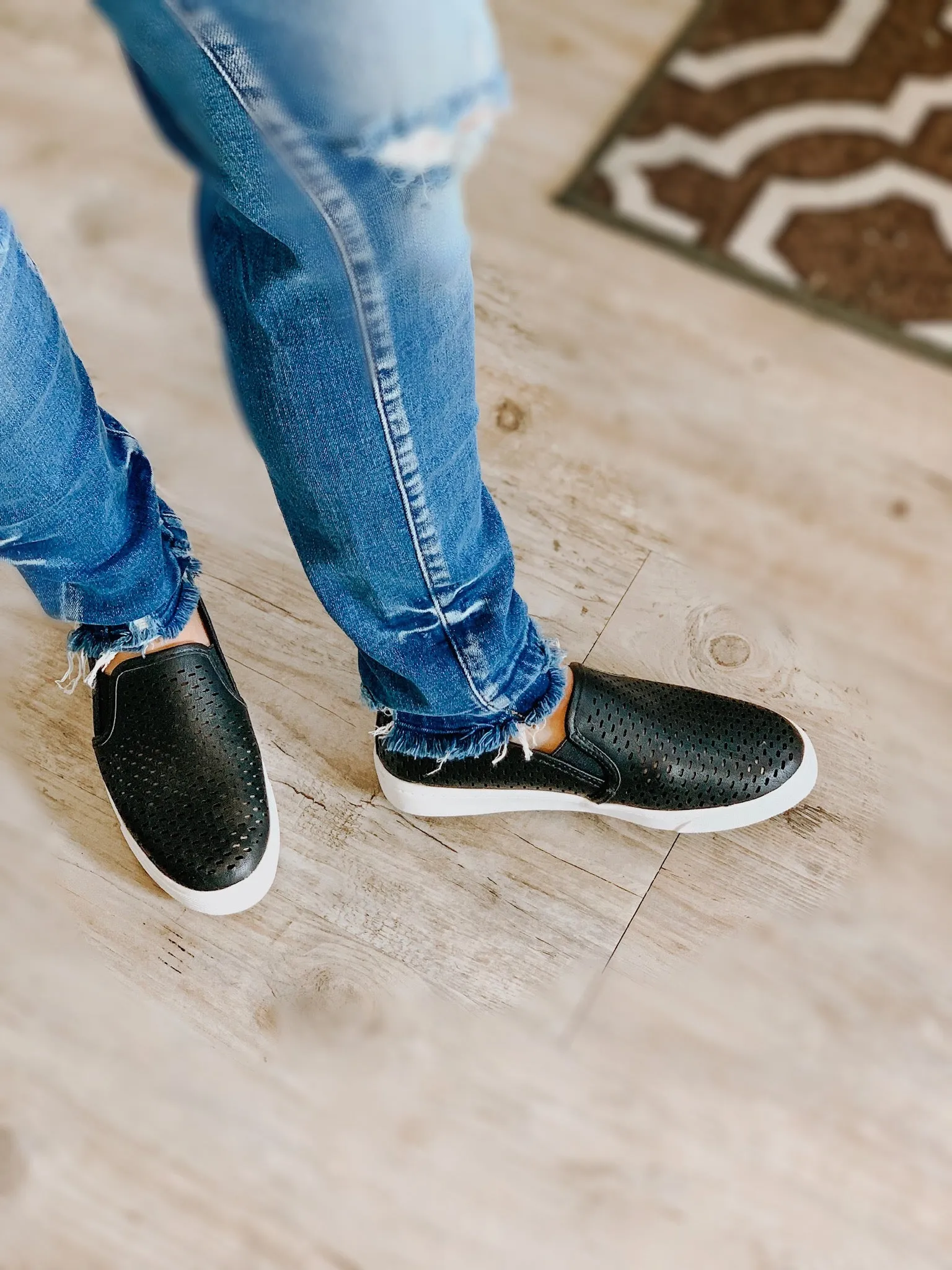Black slip on sneaker