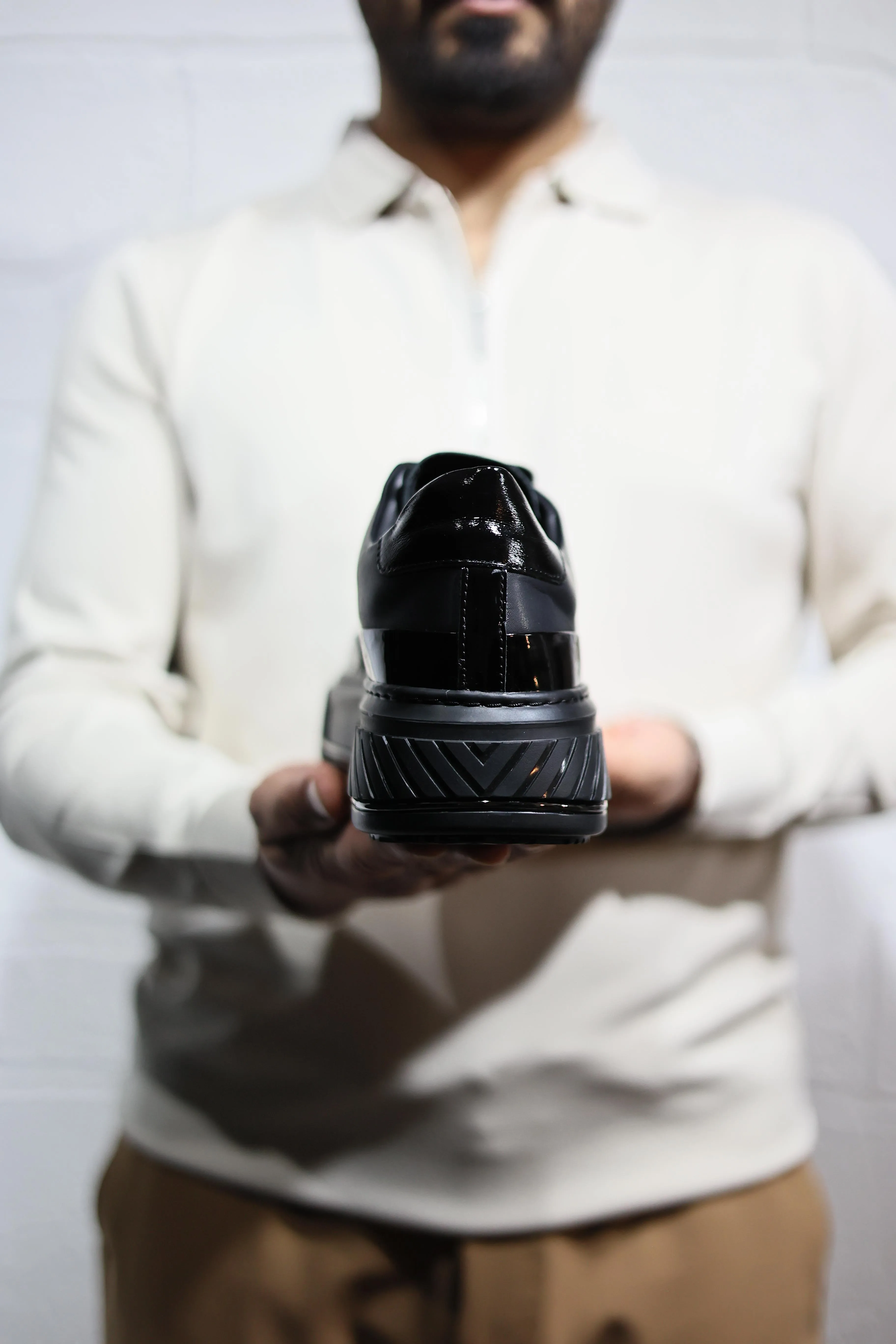Brabion Dante Patent Leather Black Shoes