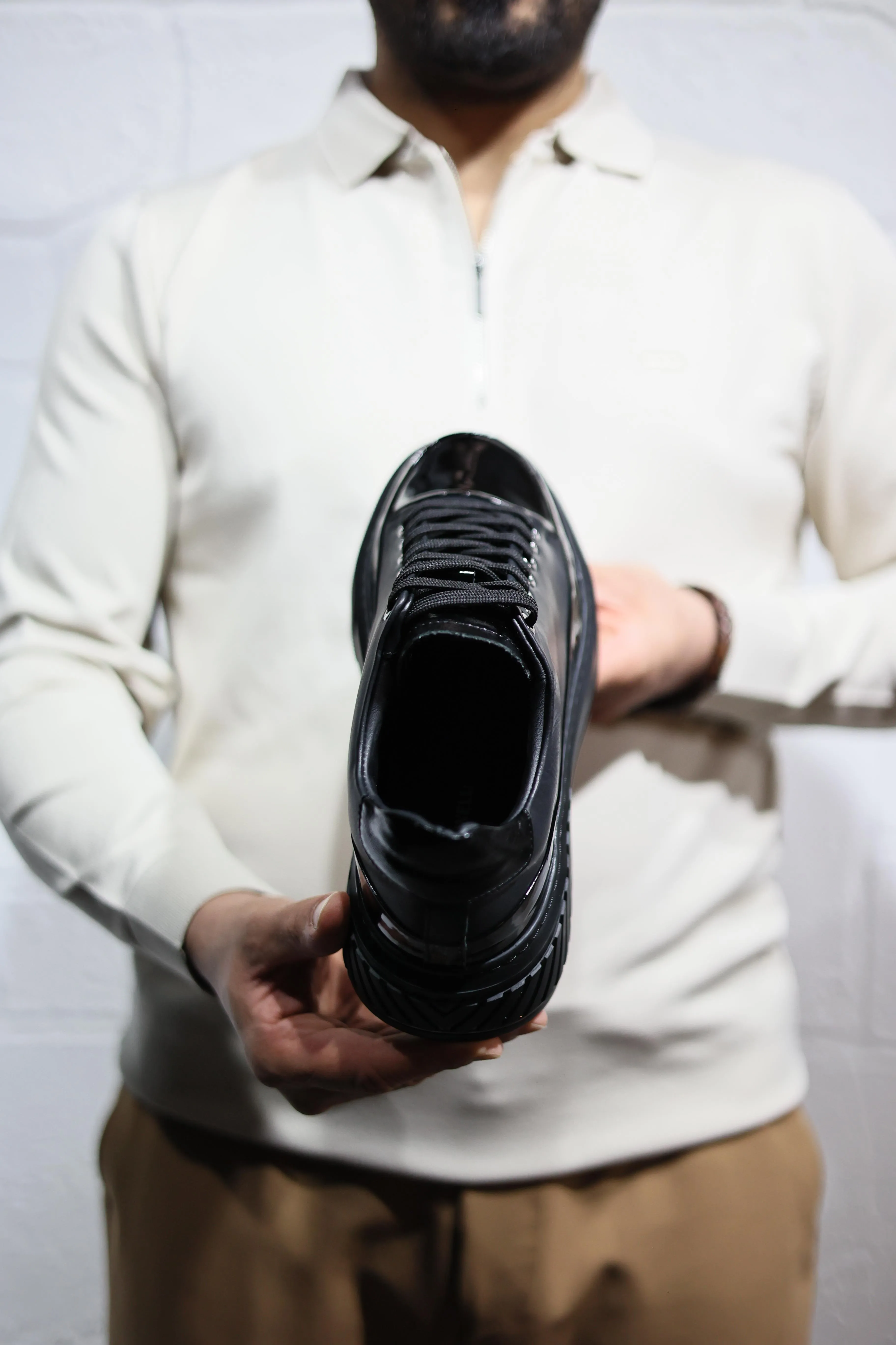 Brabion Dante Patent Leather Black Shoes