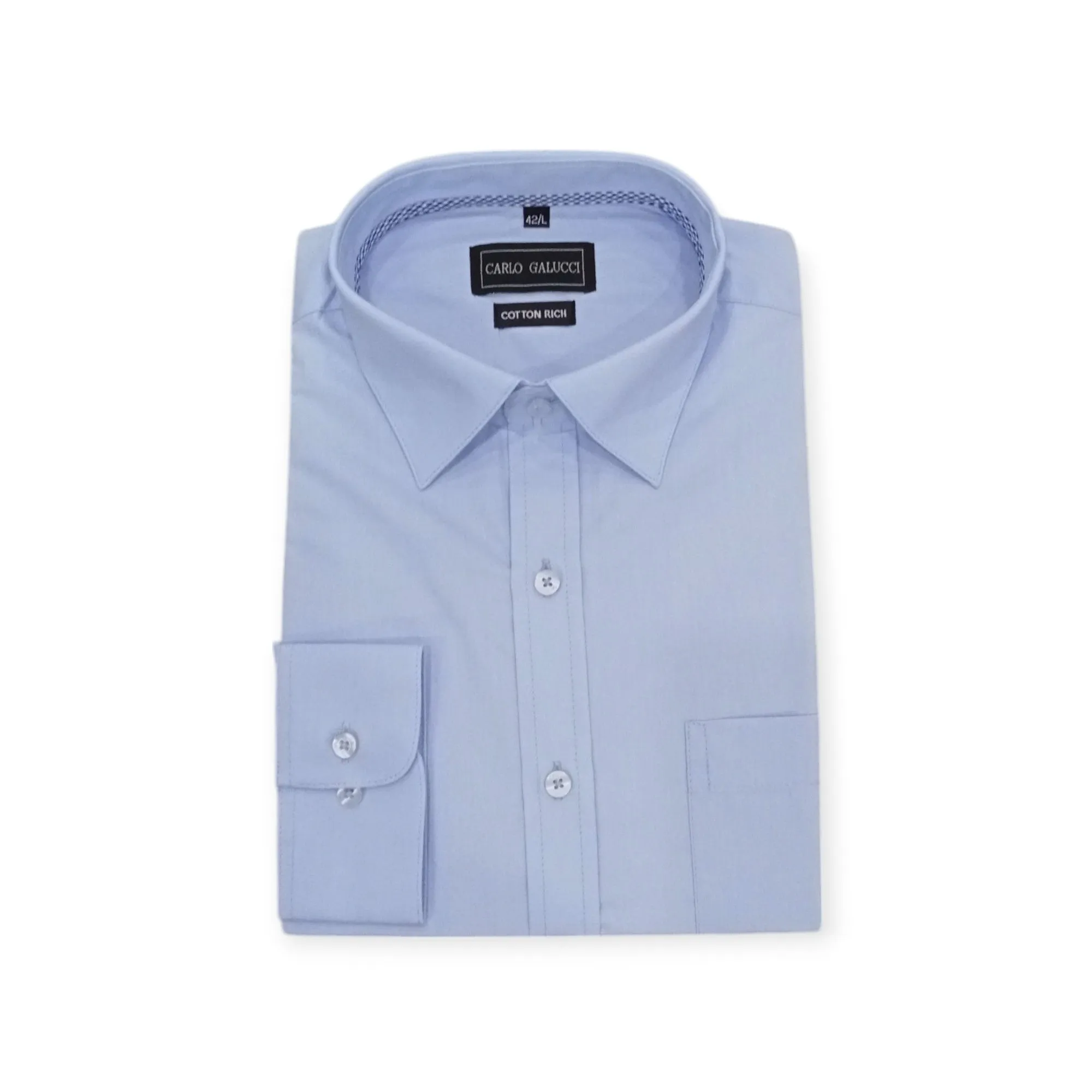 Carlo G Long Sleeve Shirt Sky Blue