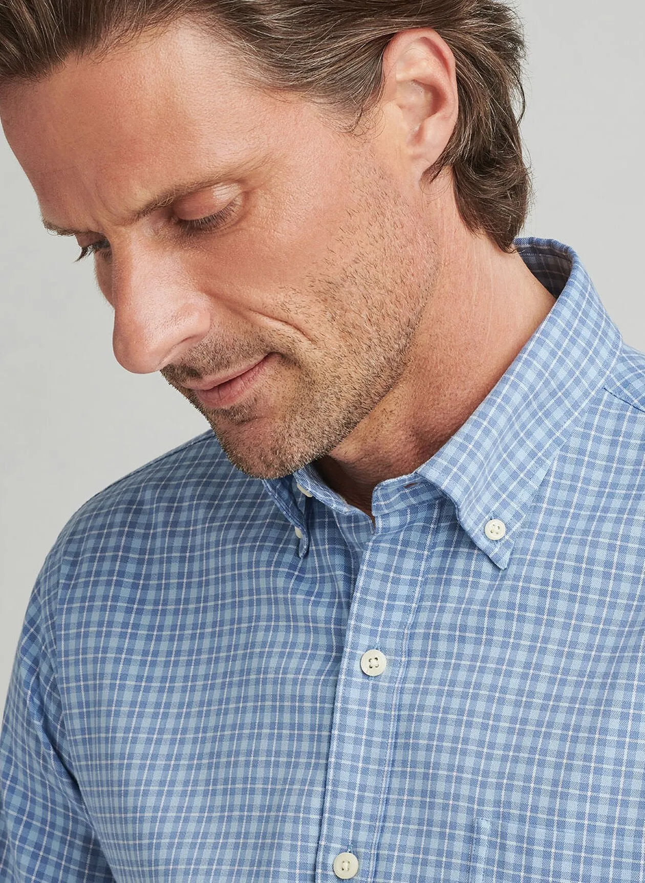 Caspian Perfect Pinpoint Sport Shirt (Blue Freesia)