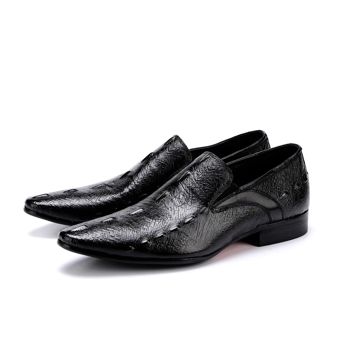 Casual Leather Shoes Men's Genuine Leather Formal Men's Shoes Top Layer Cowhide British Business Men's Pointed Toe Shoes27102