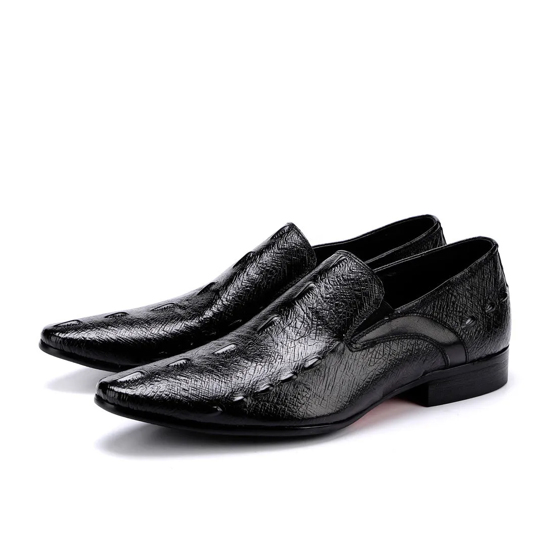 Casual Leather Shoes Men's Genuine Leather Formal Men's Shoes Top Layer Cowhide British Business Men's Pointed Toe Shoes27102