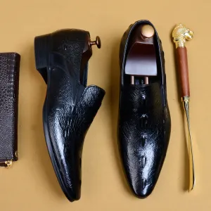 Casual Leather Shoes Men's Genuine Leather Formal Men's Shoes Top Layer Cowhide British Business Men's Pointed Toe Shoes27102