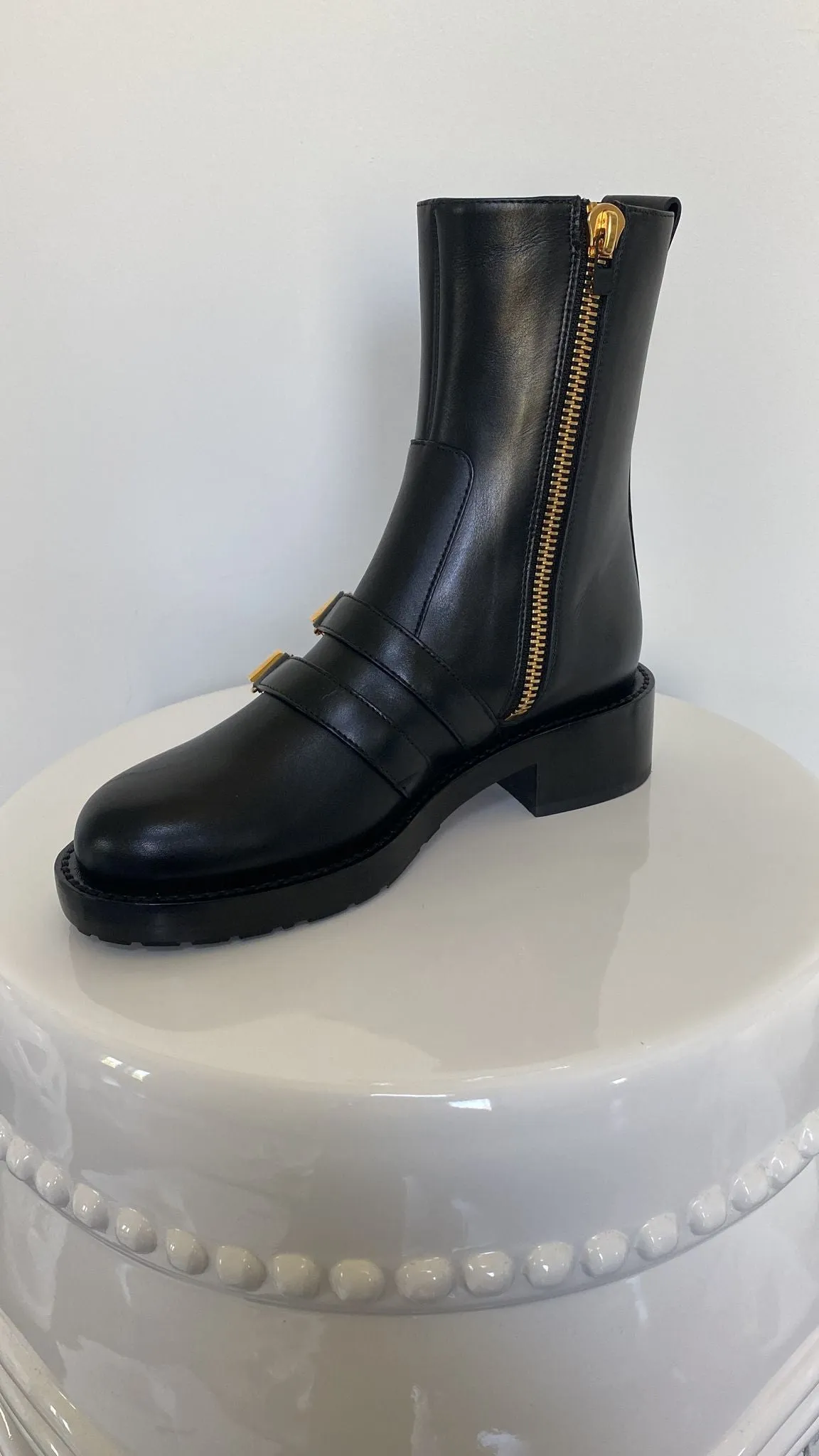 Christian Dior Black Leather D-Race Boots