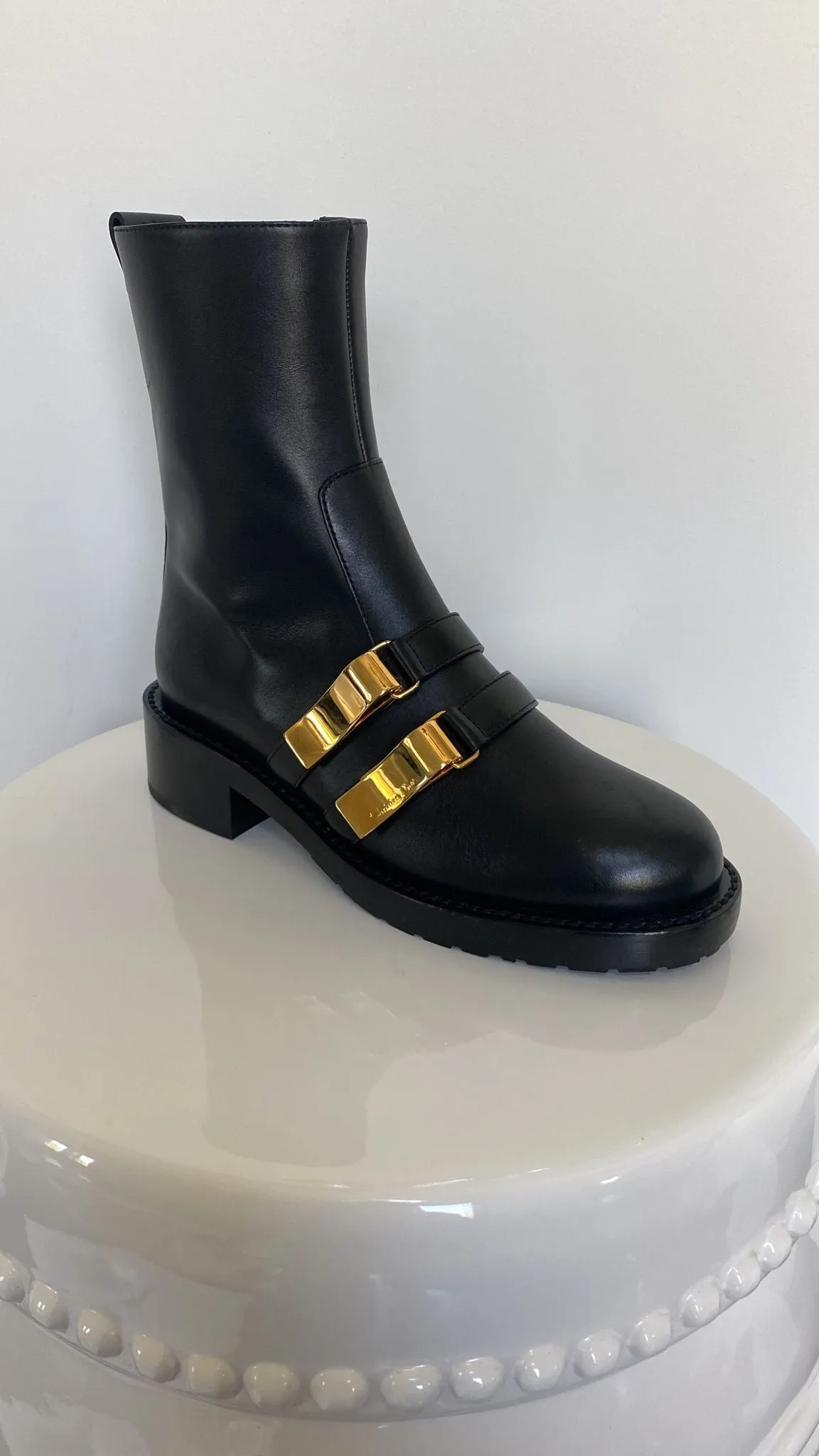 Christian Dior Black Leather D-Race Boots