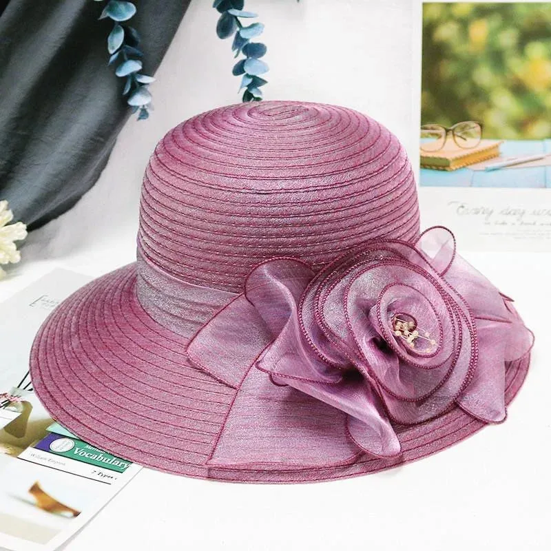 Church Hats: Hot Flower Brim Summer Hats For Women