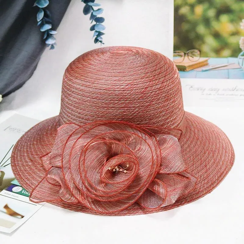 Church Hats: Hot Flower Brim Summer Hats For Women