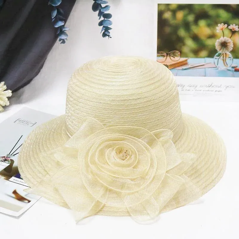 Church Hats: Hot Flower Brim Summer Hats For Women