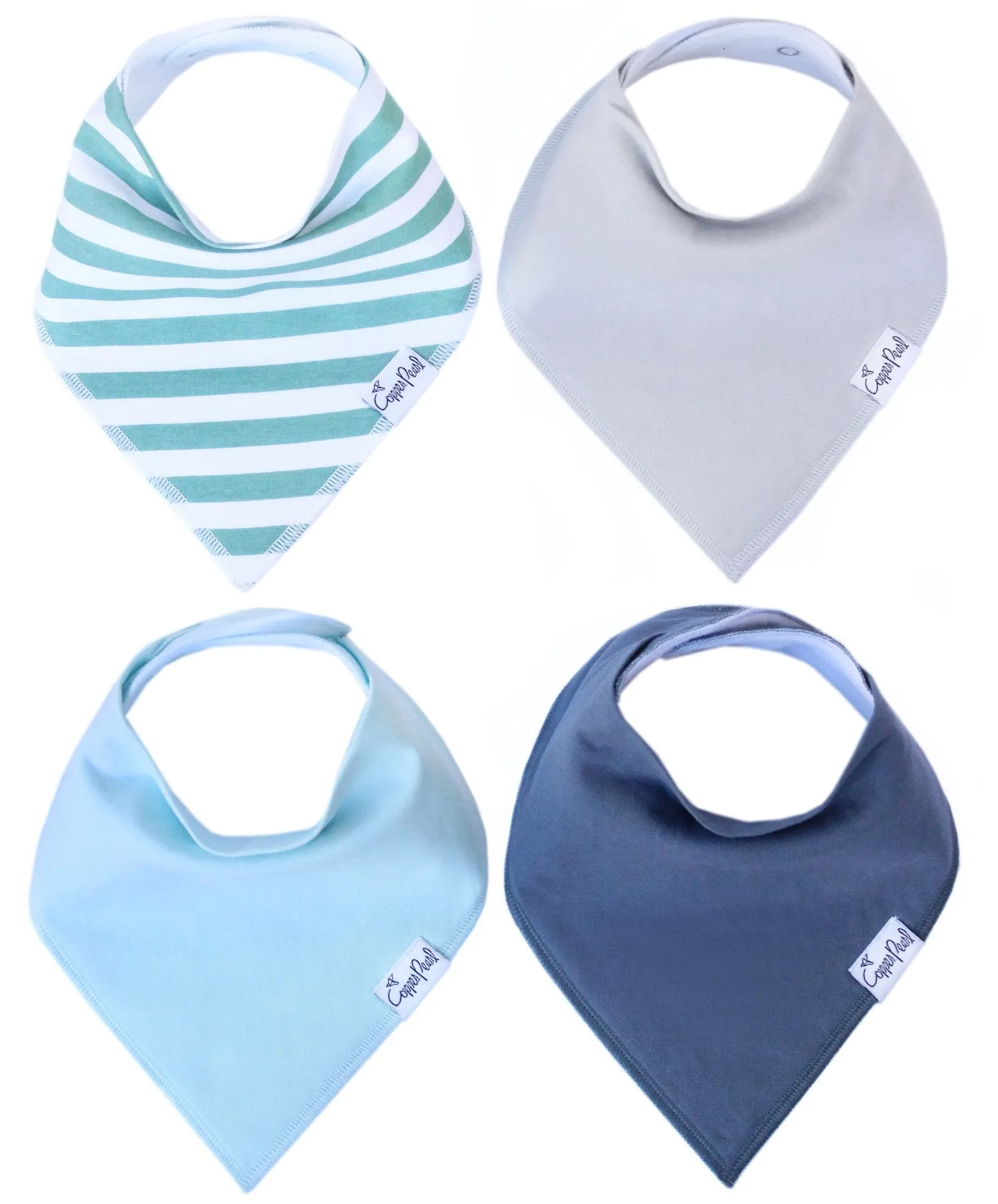 Copper Pearl Oxford Bandana Bib Set