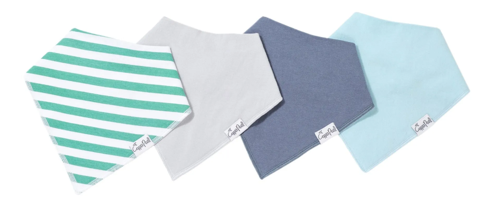 Copper Pearl Oxford Bandana Bib Set