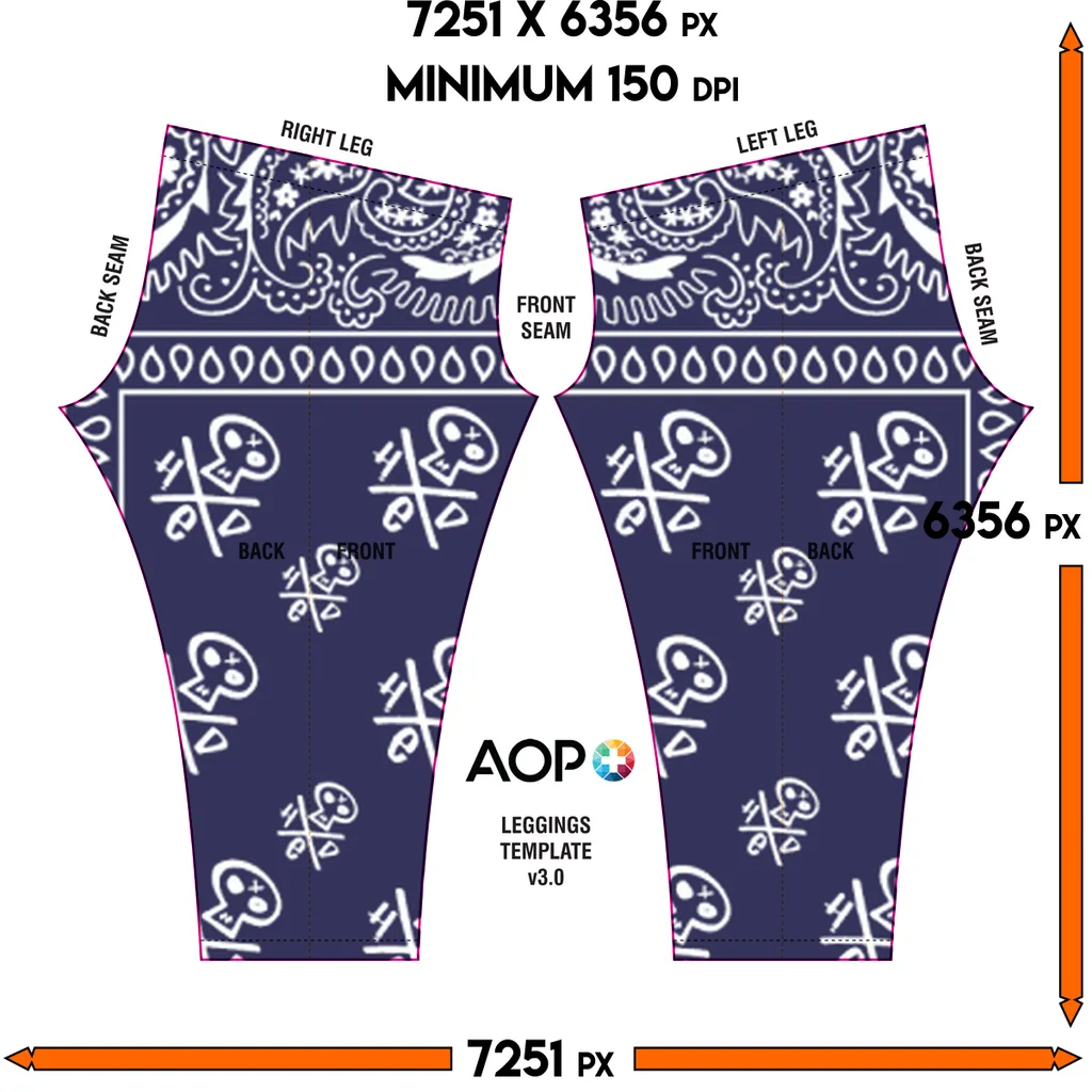 Crip Blue Cuz Bandana Leggings