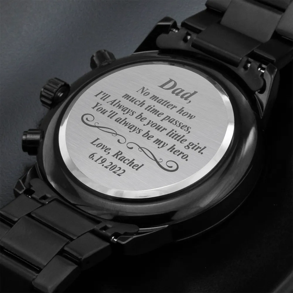 Dad Engraved Watch Gift from Daughter, "I will always be your little girl" Engraved Watch Gift for Dad, Dad Birthday Gift, Christmas Gifts
