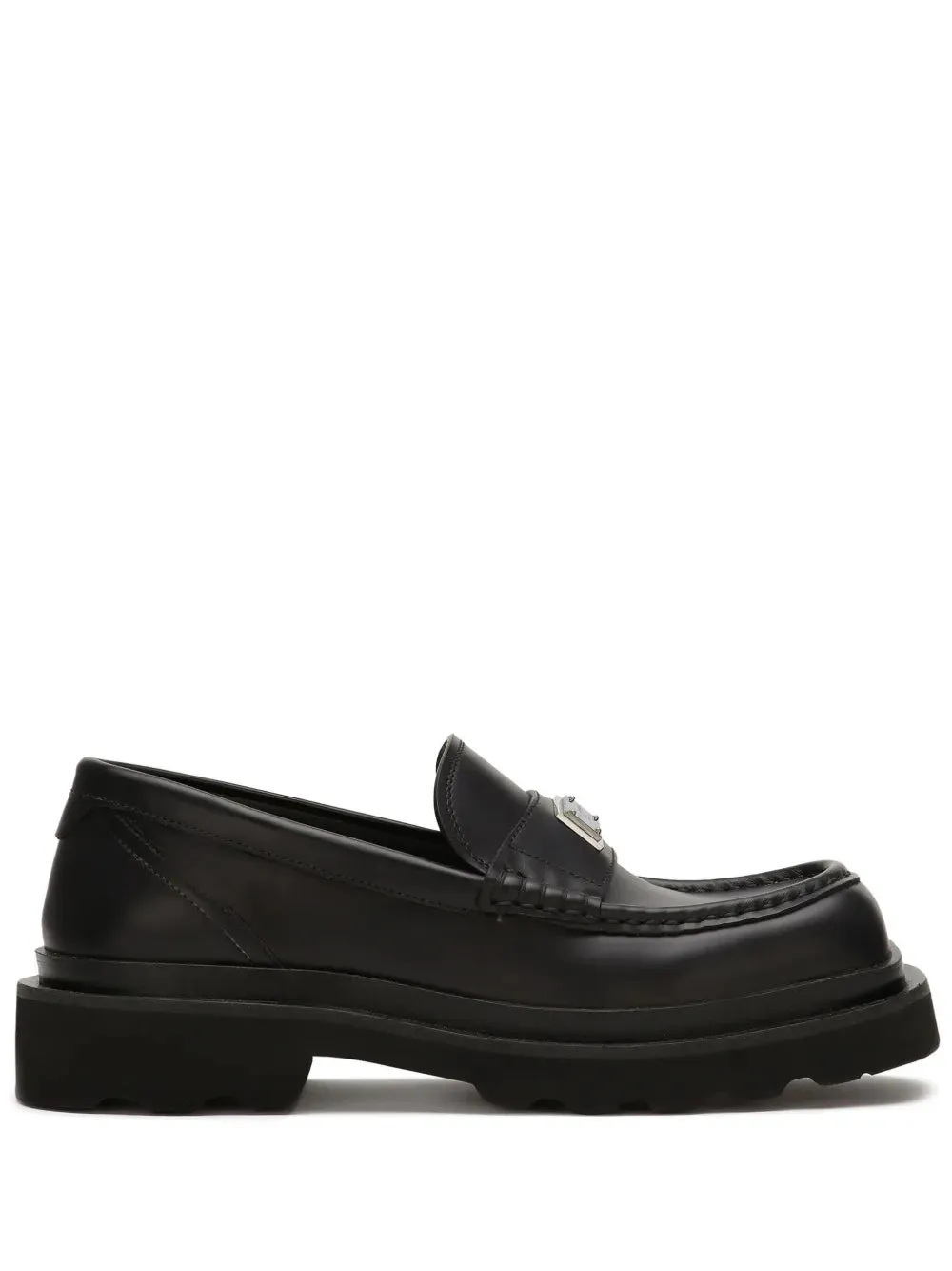 Dolce & Gabbana logo-plaque leather loafers